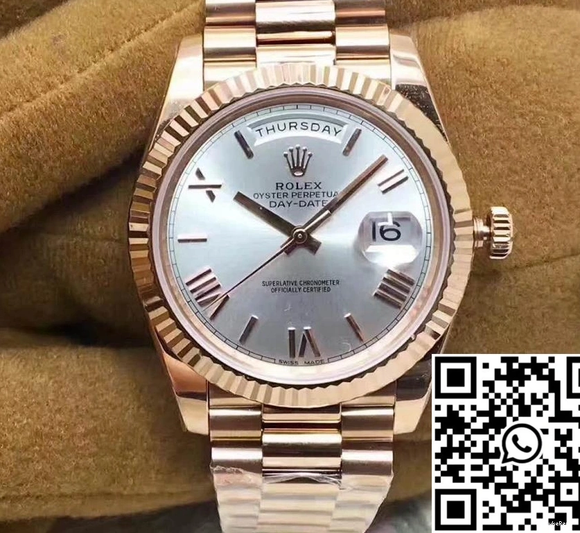 Rolex 40 EW 228235 Factory Sundust Gold 40MM Day-Date Rose Dial 0202